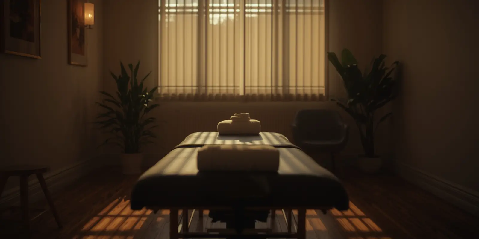 A calm physiotherapy room in morning light