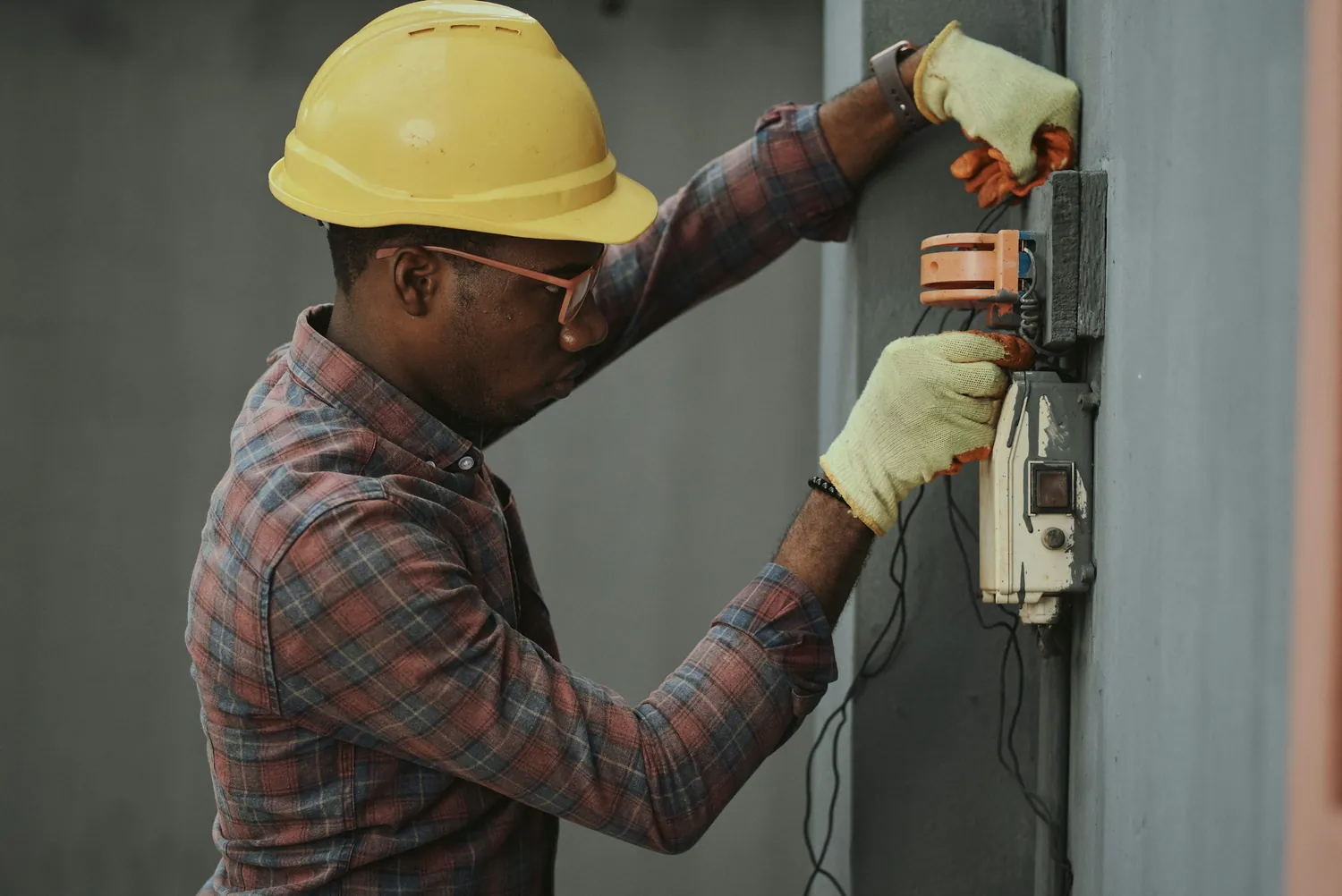 Trade professional inspecting a work site